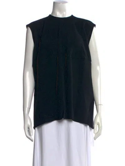 Pre-owned Gauchère Crew Neck Sleeveless Top In Black