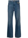 Gauchère Cut-out Straight-leg Jeans In Blue