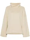 Gauchère High-neck Cotton Sweatshirt In Neutrals