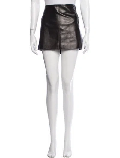 Pre-owned Gauchère Lamb Leather Mini Skirt In White