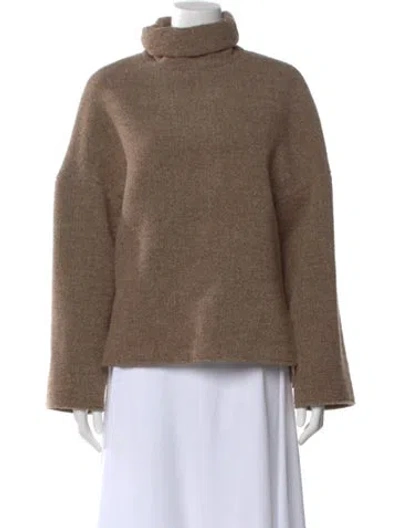 Pre-owned Gauchère Lambswool Turtleneck Top In Brown