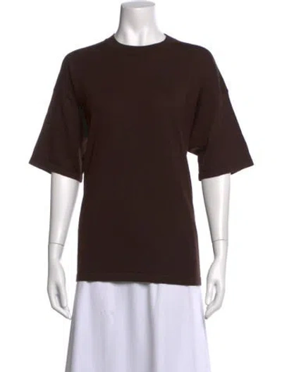 Pre-owned Gauchère Merino Wool Crew Neck T-shirt In Brown