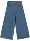 Gauchère Mid-rise Wide-leg Trousers In Blue