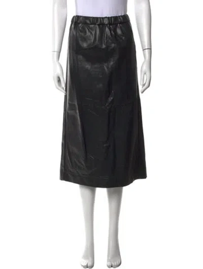 Pre-owned Gauchère Midi Length Skirt In Black