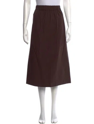 Pre-owned Gauchère Midi Length Skirt In Brown
