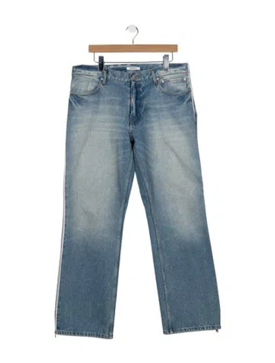 Pre-owned Gauchère Mid-rise Straight Leg Jeans In Blue