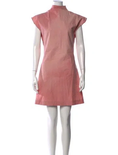Pre-owned Gauchère Mock Neck Mini Dress In Pink