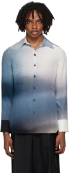 Gauchère Navy & Black Gradient Shirt In 1426 Midnight / Blac