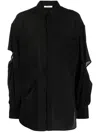 Gauchère Ripped-detail Shirt In 黑色