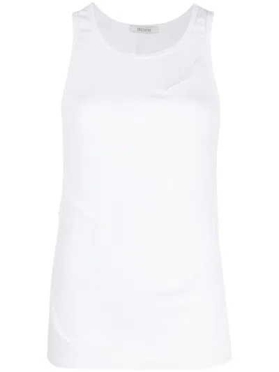 GAUCHÈRE ROUND-NECK SLEEVELESS TANK TOP