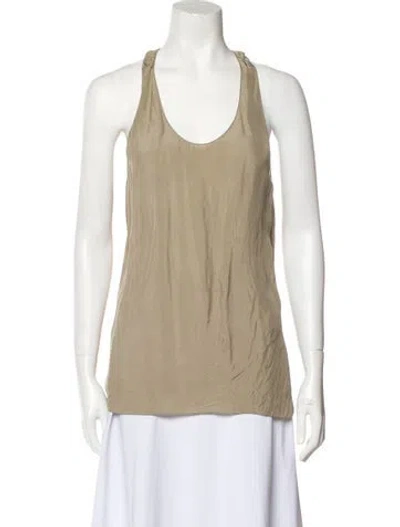 Pre-owned Gauchère Scoop Neck Sleeveless Top In Neutral