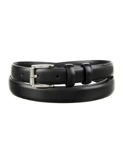 Pre-owned Gauchère Skinny Leather Waist Belt In Black