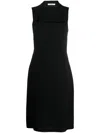 Gauchère Square-neck Sleeveless Dress In Black
