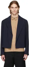Gauchère Ssense Exclusive Navy Ventura Jacket In 1000 Black
