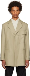 Gauchère Taupe Flap Pocket Blazer In Greige