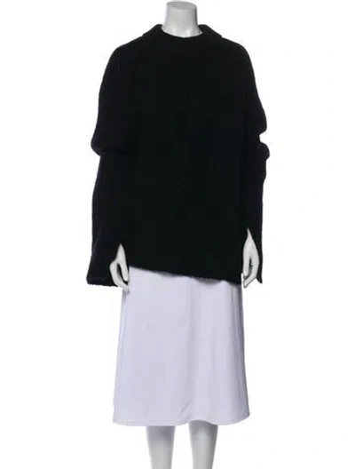 Pre-owned Gauchère Virgin Wool Mock Neck Sweater In Black