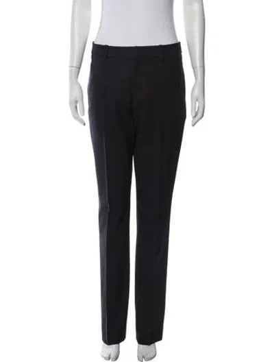 Pre-owned Gauchère Virgin Wool Straight Leg Pants In Black/blue