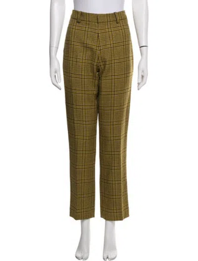 Pre-owned Gauchère Virgin Wool Straight Leg Pants In Yellow
