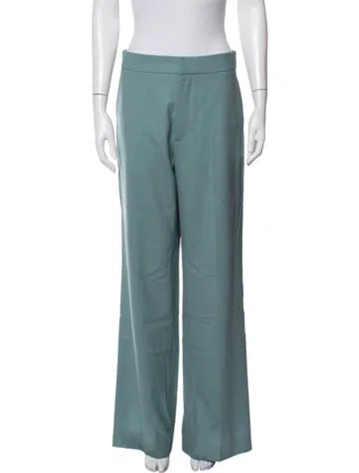 Pre-owned Gauchère Virgin Wool Wide Leg Pants W/ Tags In Blue