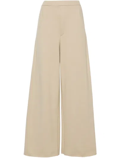 Gauchère Wide-leg Jersey Trousers In Neutrals