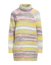 Gauchère Gauchere. Woman Turtleneck Yellow Size 4 Mohair Wool, Polyamide, Virgin Wool In Yellow