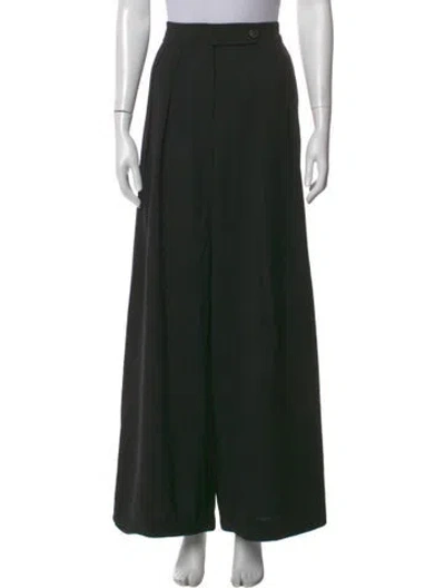 Pre-owned Gauchère Wool Wide Leg Pants In Black