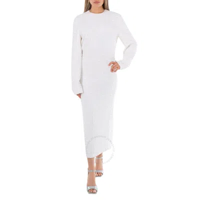 Gauchère Gauchere Ladies White Vinona Long-sleeve Sequined Stretch-jersey Maxi Dress