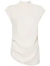 Gauchère Crepe Asymmetric Sleeveless Blouse