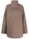 Gauchère Roll-neck Drop-shoulder Jumper In Brown
