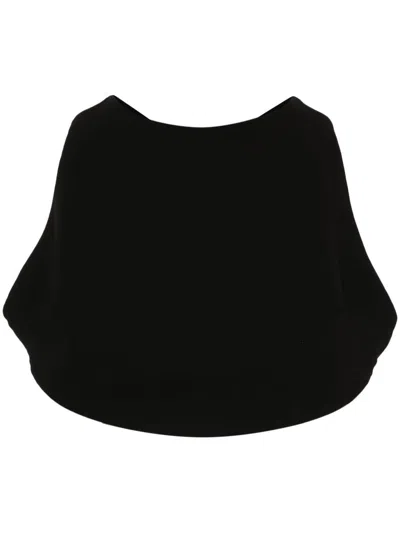 Gauchère Sleeveless Crop Top In Black