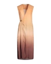 Gauchère Gauchere Woman Midi Dress Apricot Size 6 Viscose In Orange