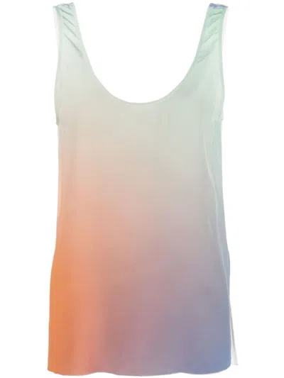 Gauchère Printed Silk Tank In Neutral