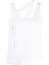 Gauchère Mirror Ribbed Tank Top In White