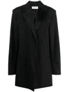 Gauchère Notched-lapels Single-breasted Coat In Black