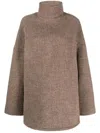 Gauchère Roll-neck Drop-shoulder Jumper In Brown