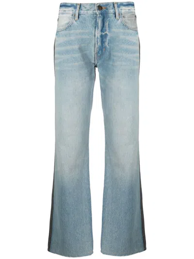 Gauchère Two-tone Straight-leg Jeans In Blue