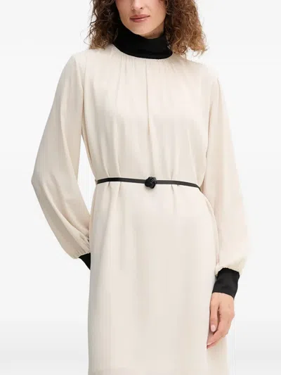 Gaudì Belt Midi Dress In Neutral