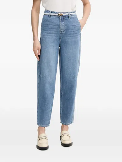 Gaudì Belted Faded Jeans In Blue