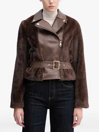 Gaudì Belted Zip-up Jacket In Multi