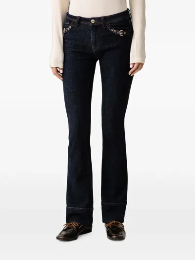 Gaudì Buckle-detail Flared Jeans In Black