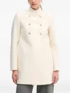 Gaudì Button Double-breasted Coat In Neutral