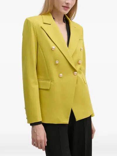 Gaudì Button-embellished Blazer In Yellow
