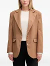 Gaudì Button Notched Blazer In Brown