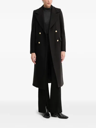 Gaudì Button-up Double-breasted Coat In Black
