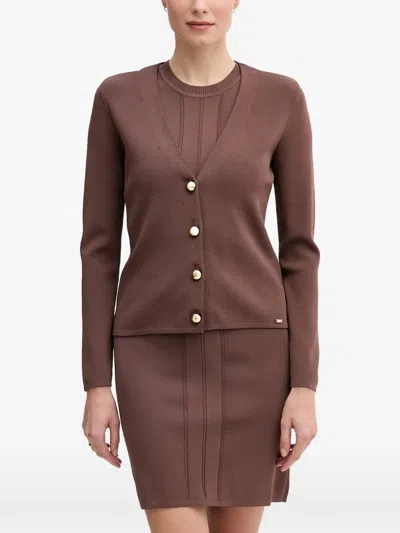 Gaudì Buttoned Cardigan In Brown
