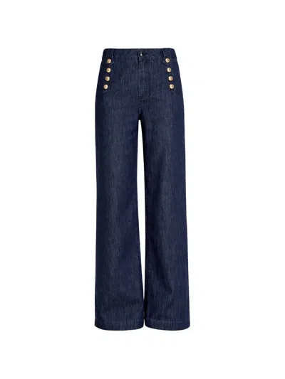 Gaudì Button-embellished Wide-leg Jeans In Multi