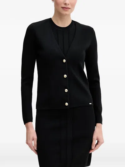 Gaudì Button-fastening V-neck Cardigan In Black