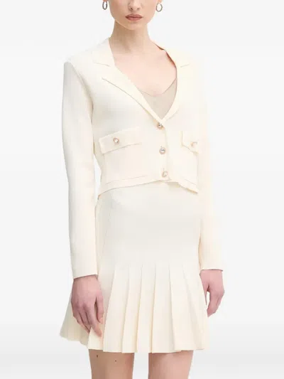 Gaudì Cropped Cardigan In Neutral