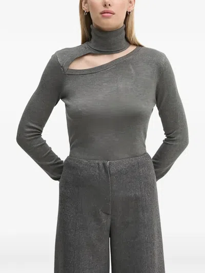 Gaudì Cut-out Roll-neck Knitwear In Black