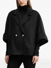 Gaudì Double-breasted Cape In Black